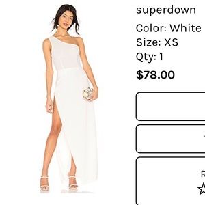 White dress with slit